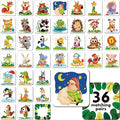 Memory Matching Game, 72 PCS Animals Matching Cards for Toddlers 36 Designs Memory Cards Educational Learning Toys for Preschool 4 5 6 Years Old