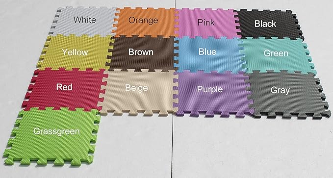 YIMINYUER® 20 Tiles (30cm×30cm×1cm Each Tile) Baby Soft Puzzle Play Mats, Kids Thick EVA Foam Floor, Toddlers & Children's Soft Interlocking Mat R01R03R09G301020