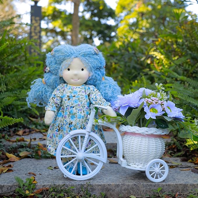 BlissfulPixie Coco 12in Handmade Waldorf Doll - Personalized Collectible Plush Toy for Kids Birthday Gift with Box