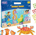 Imagimake Mirror Mosaic Ocean Theme Kids Art Set | DIY Craft Kit with Foil Stickers | Mosaic Kit for Kids | Birthday Gift for Boys and Girls Ages 3-8 | Toys for 4 Year Old Boys