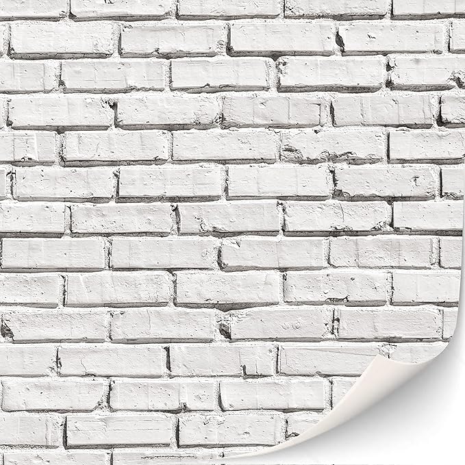 3 Sheets Self-Adhesive Wall Cladding for Dollhouse 1:12 Scale (Whitewashed Stone Wall)