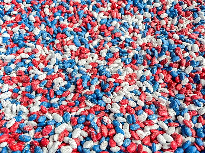 Patriotic Themed Sensory Beans - Colorful Sensory Bin Filler - 4 Cup