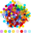 Hebayy 250 Transparent 8 Color Clear Bingo Counting Chip Plastic Markers (Each Measures 3/4 inch in Diameter)