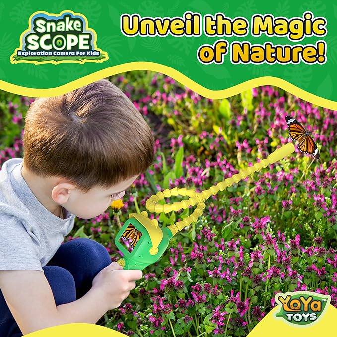 YoYa Toys Borescope Snake Camera with Light for Kids, Outdoor Educational STEM Science Toys for Boys & Girls Age 4,5,6,7,8,9,10, Camping Nature Exploration Activities, Great Adventure Birthday Gift
