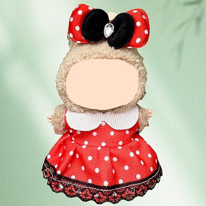4 Pack—17cm Doll Clothes,Premium Doll Outfit with Accessories,Doll Princess Skirt,Cute Clothes Outfit for 17cm Dolls,End Dolls Fashion Clothing Set(No Dolls and Shoes) (Set H)