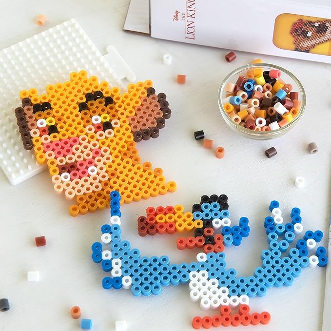 Perler 80-57046 Disney's The Lion King Fused Bead Craft Activity Kit, Includes 9 Patterns, Multicolor, 2004 Pieces