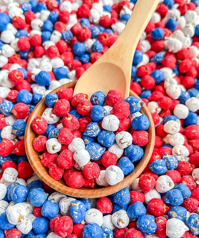 Colored Chickpeas for Sensory Play and Sensory Bins - Many Different Seasonal Colors (2 Cups, Patriotic)