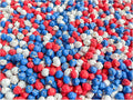 Colored Chickpeas for Sensory Play and Sensory Bins - Many Different Seasonal Colors (4 Cups, Patriotic)