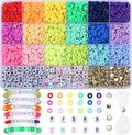 XIANNVXI 18color Clay Beads Kit for Friendship Bracelet 8mmClay Kandi Letter Beads Kit for Jewelry Making DIY Crafts