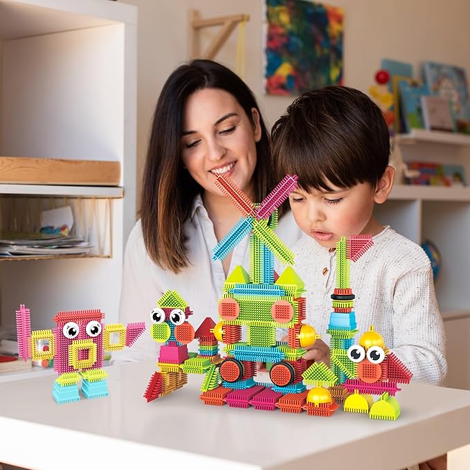 PicassoTiles Toys 112 Piece Hedgehog Blocks STEM Building Tiles Set Construction Learning Toy Stacking Interlock Block, Creativity Beyond Imagination, Inspirational, Recreational, Educational PTB112