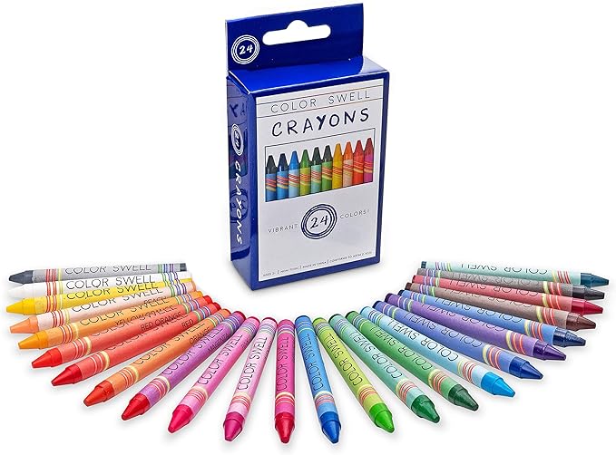 Color Swell Art Supplies Pack - 4 Packs Each of Watercolors, Crayons, and Markers
