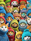 Cross & Glory - Whiskered World: A Kitty Kaleidoscope - Cat Jigsaw Puzzles for Adults, 1000 Piece Puzzle, Vibrant, Challenging & Detailed, Cat Puzzles