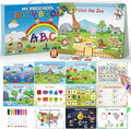 WJPC 53 Designs Busy Book for Toddlers 1,2,3,4,5,6 Years. Preschool Learning Busy Board Kids Boys&Girls Quiet Montessori Toddler Activity Book, Tracing Coloring