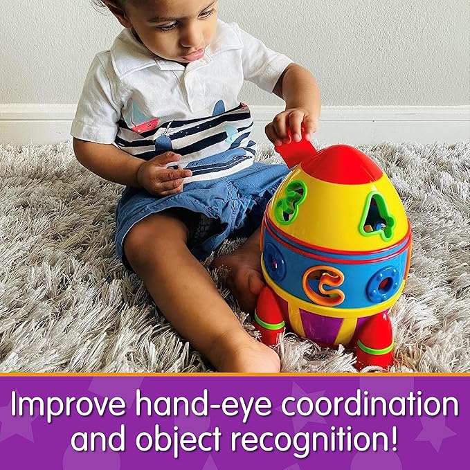 The Learning Journey Early Learning - Rocket Shape Sorter - Toddler Toys & Gifts for Boys & Girls Ages 12 Months and Up - Award Winning Toy (204207)