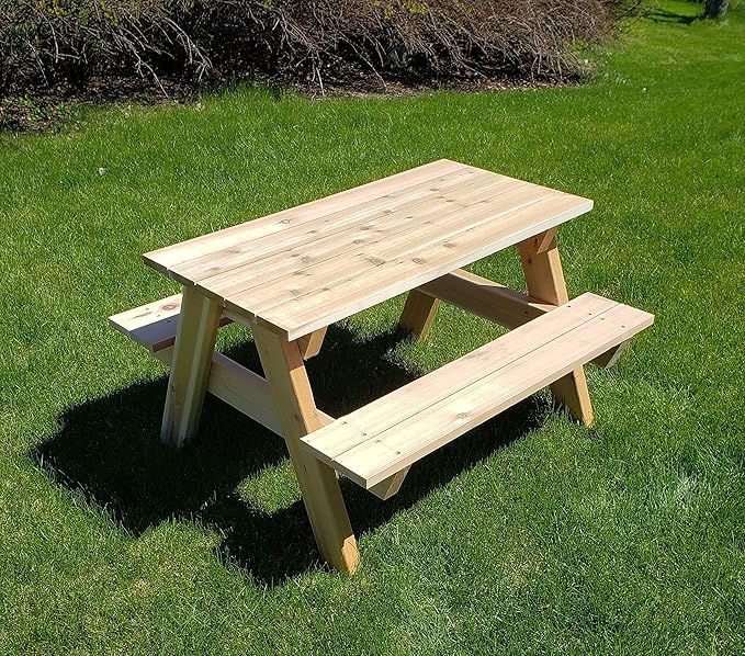 "Generic" Kids Picnic Table Made from Cedar Lumber (Black)